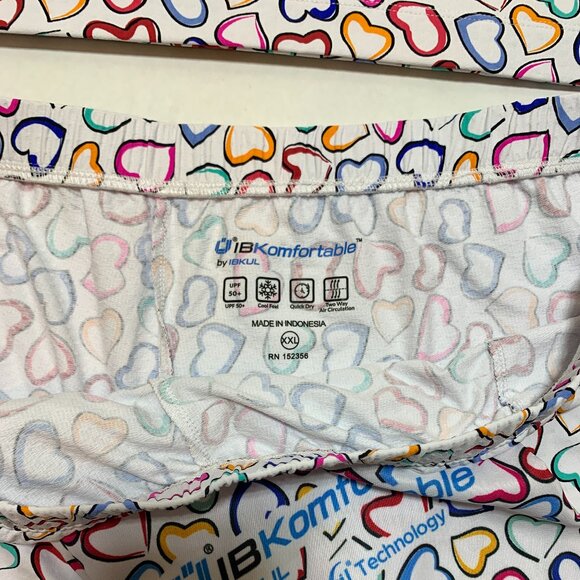 IBKomfortable by IBKUL 2 Piece Pajama Short Set Women Size 2XL NWT Hearts Lounge - Picture 6 of 11